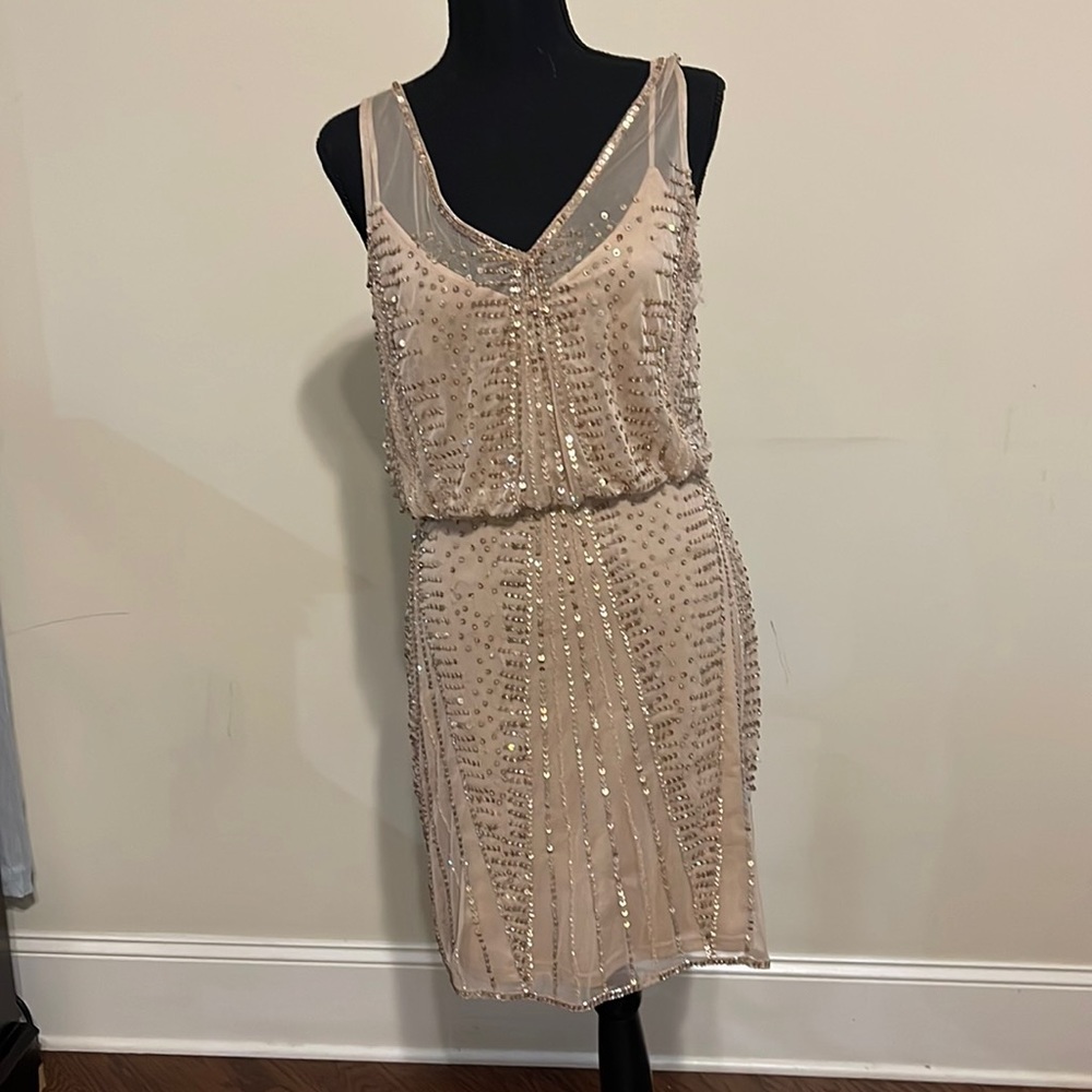 Tan dress evening wear